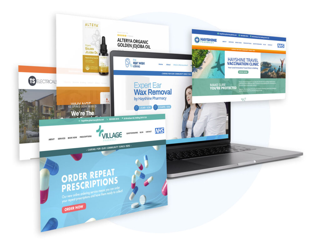 pharmacy digital - homepage mockup display